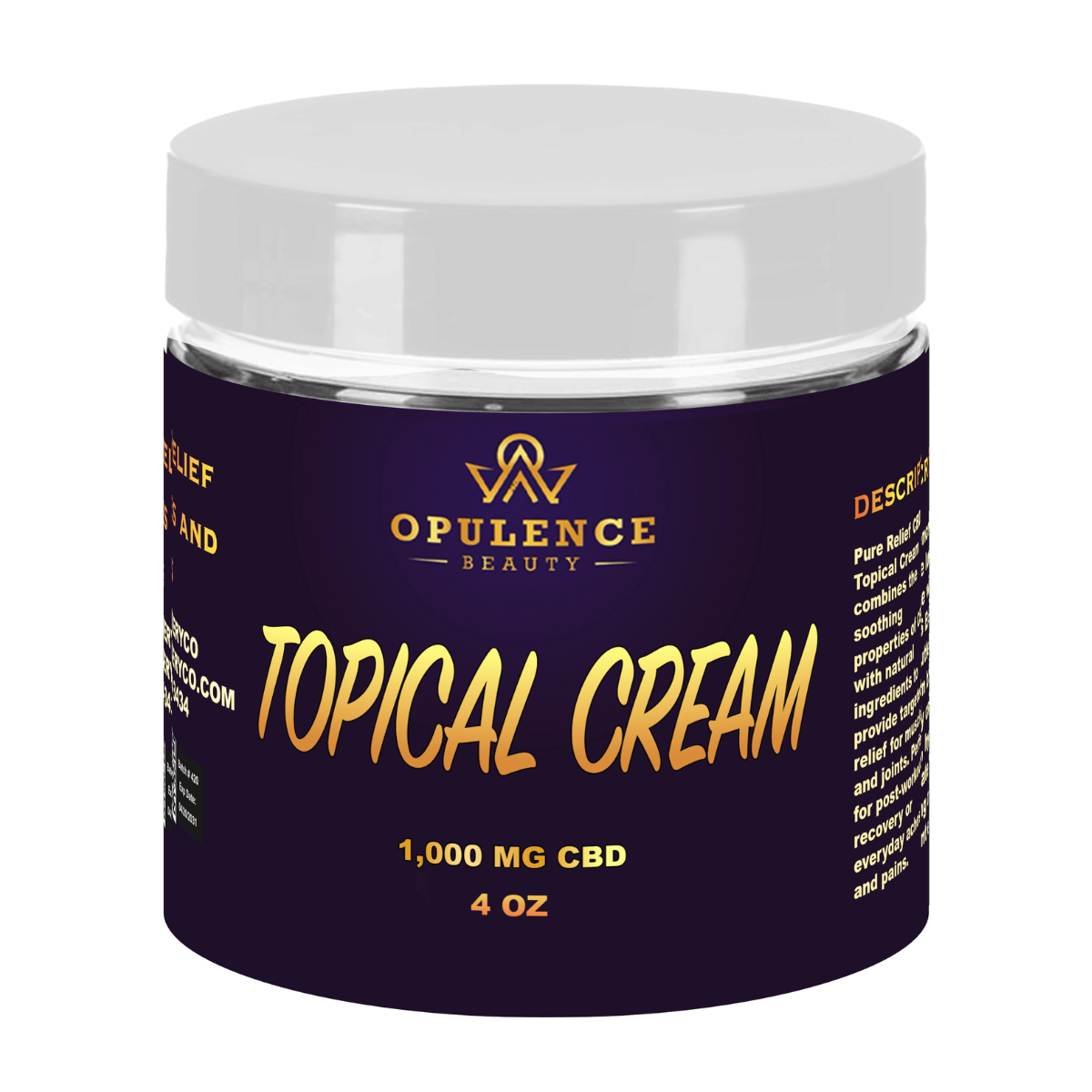 CBD Pain Relief Cream 1000mg (4oz) - CBD